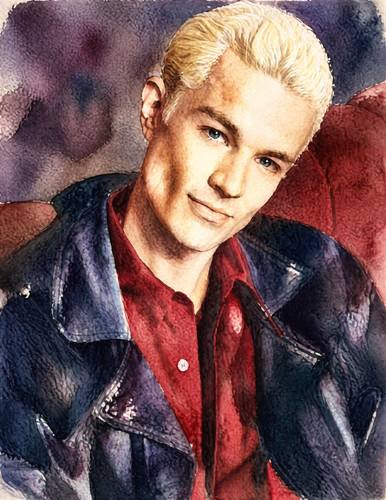 Spike buffy watercolor - spike, poster